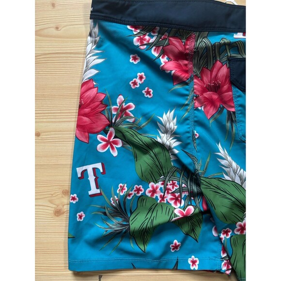Hurley Texas Rangers MLB Baseball Phantom Board Shorts Men’s 32 Swim Trunks - Picture 9 of 11